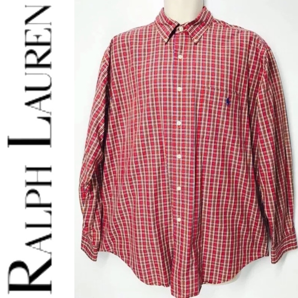 RALPH LAUREN Polo Blake Dress Shirt L 100% Cotton